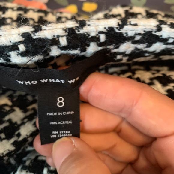 Who‎ what wear large houndstooth midi. NWT . Retsil 37 - Picture 5 of 5